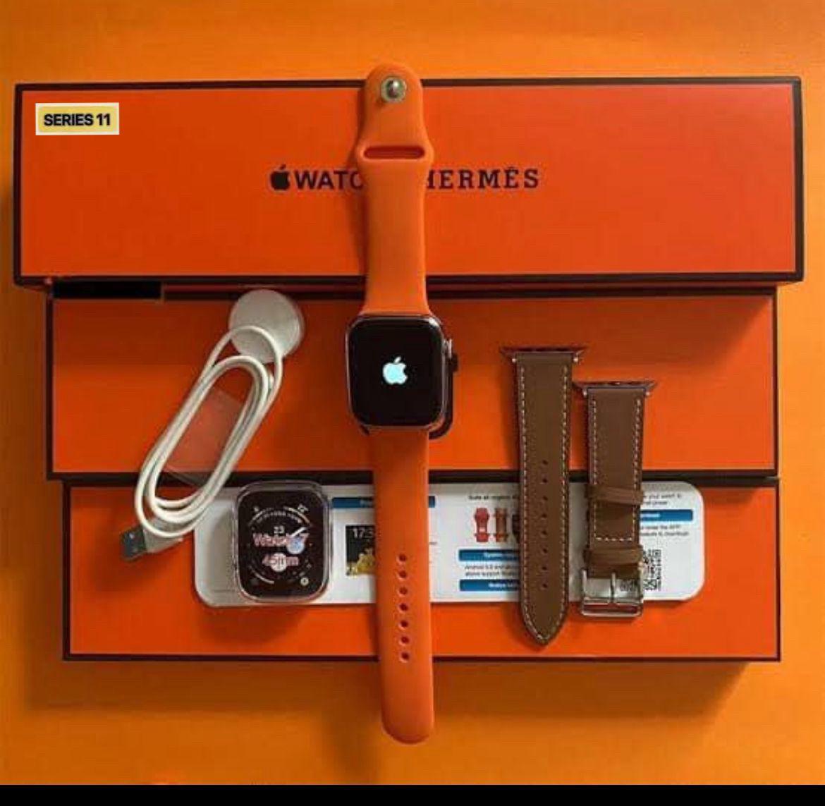 Apple Watch x Hermes Full set (negro y naranja)